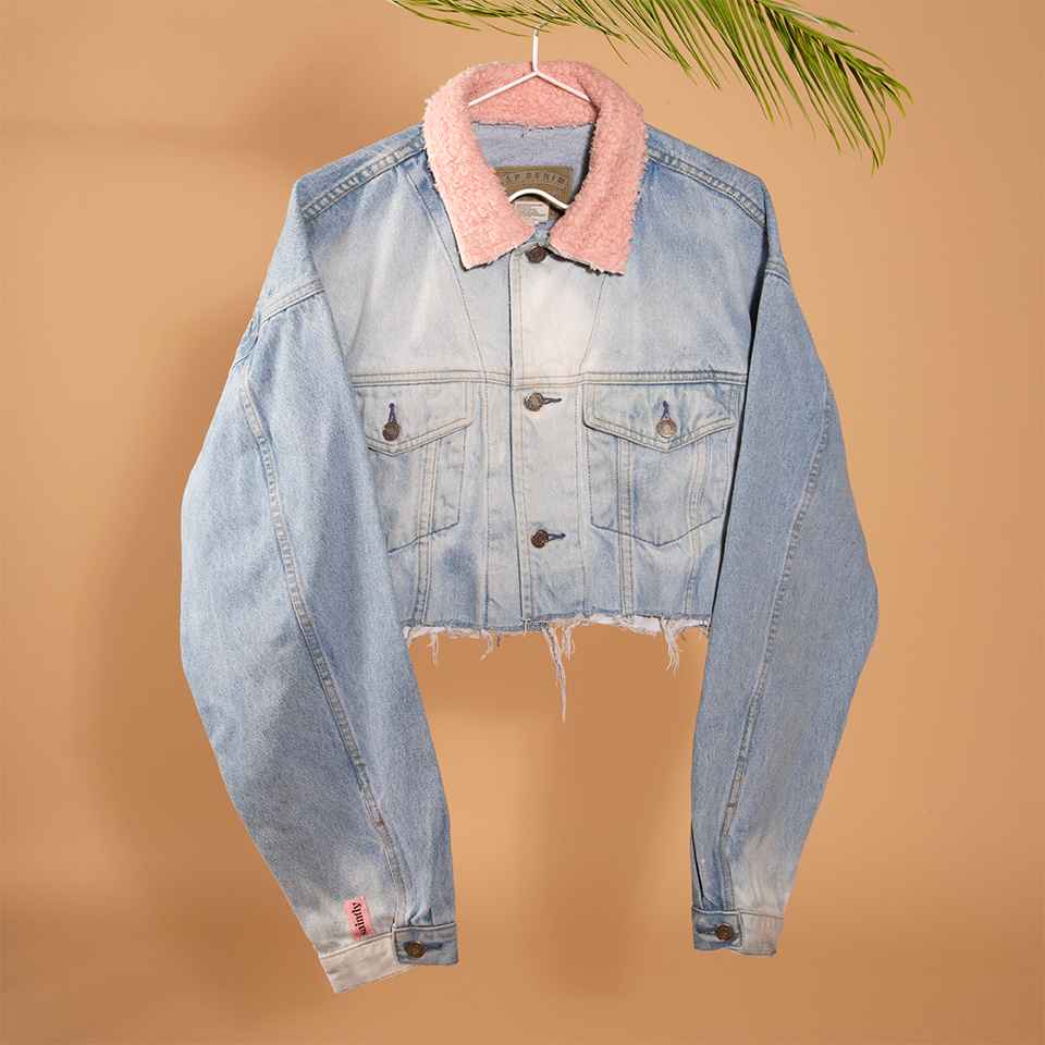 wine cropped jacket