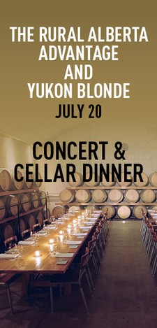 The Rural Alberta Advantage and Yukon Blonde - Concert & Cellar Dinner