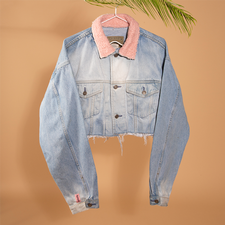 The real find cropped - reworked denim jacket