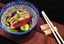 Chocolate Soba Noodle Salad With Soy Cured Duck Breast