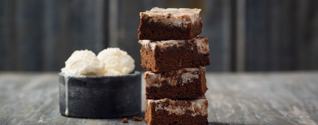 Fudgy Goat Cheese Brownies