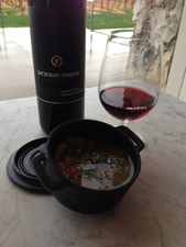 Ontario Beef and Barley Soup with Niagara Root Vegetables and Norfolk Mushrooms