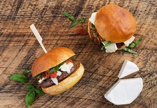 Goat Brie Cheeseburgers