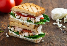 Goat Cheese Chopped Chicken Panini